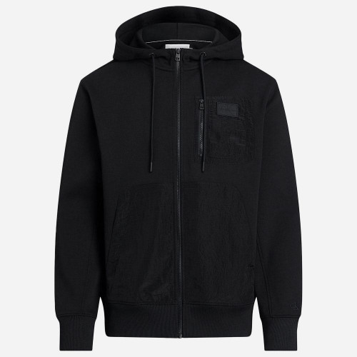 Calvin Klein Ανδρική ζακέτα Mix Media Zip Through Hoodie